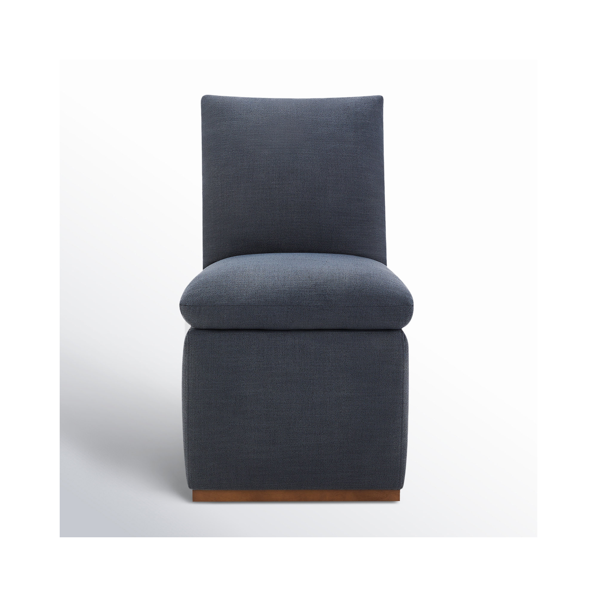Bobbi Upholstered Dining Chair, Effie Indigo Performance Linen