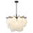Transitional 7 Light Frosted Glass Petal Chandelier 
