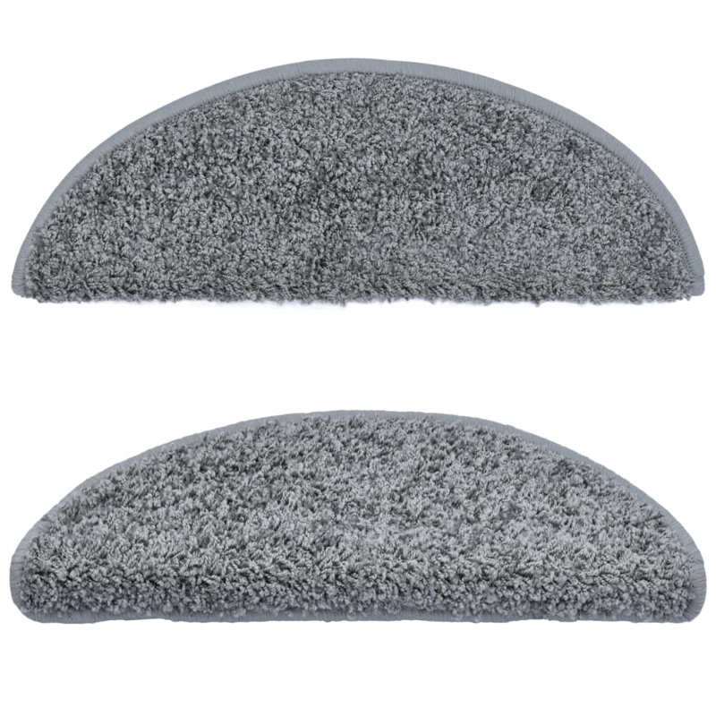Carpet Stair Treads Grey 65x21x4 cm, 15 Pieces Included, 4cm H x 65cm W x 21cm D