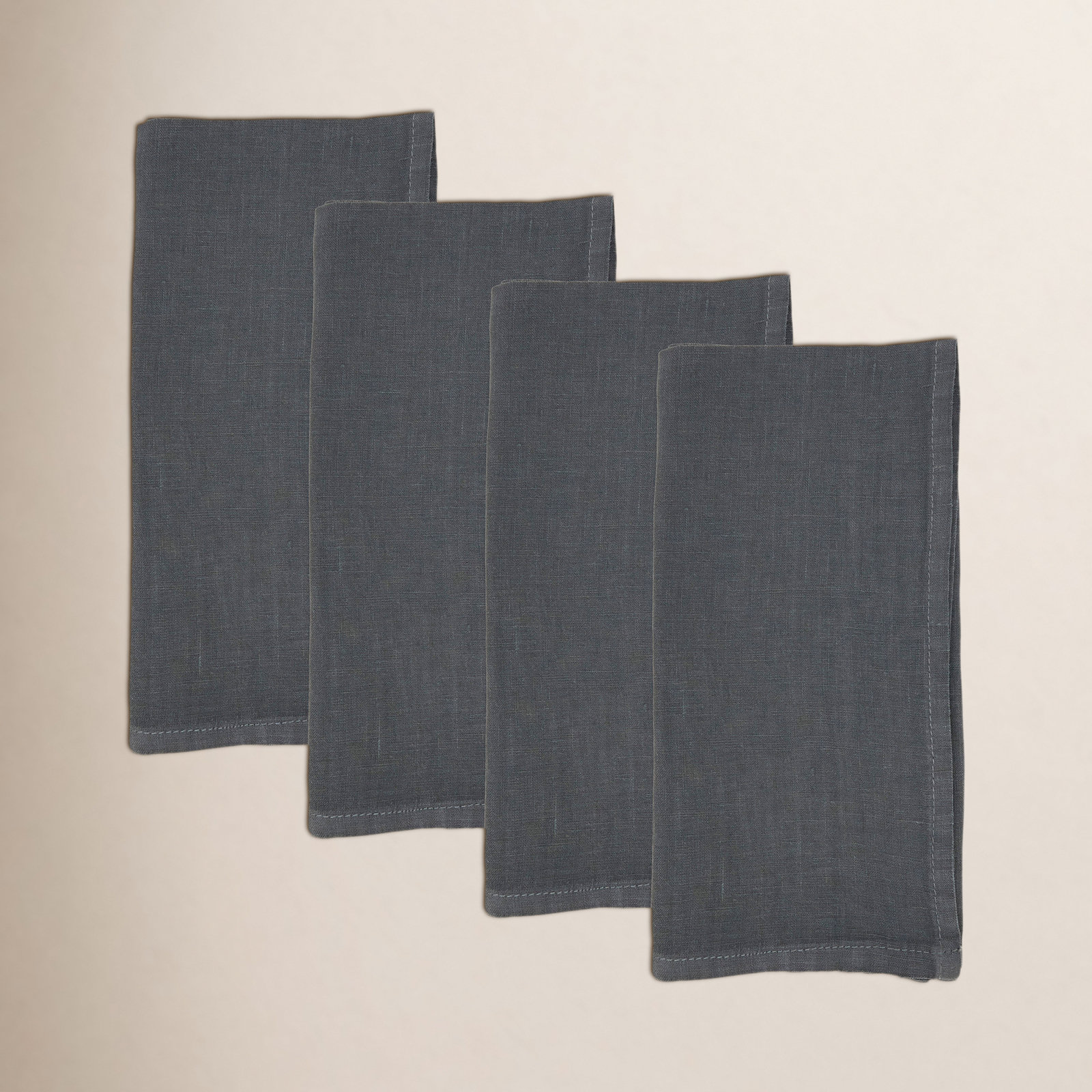 Caliban Reversible Linen Napkin, Slate