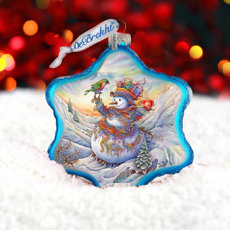 4'' Glass Hanging Figurine Ornament