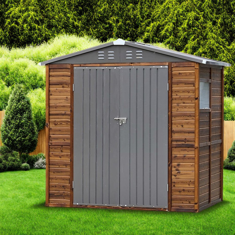 Durable Iron-wood Sheds, Modern Rustic Style For Multifunctional Storage