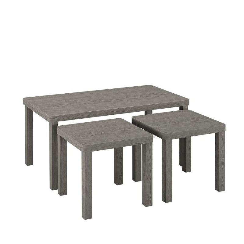3 - Piece Living Room Table Set, Cedar Grey