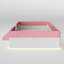 Structure de lit simple Modern, bois aggloméré velours côtelé avec DEL pour la maison
