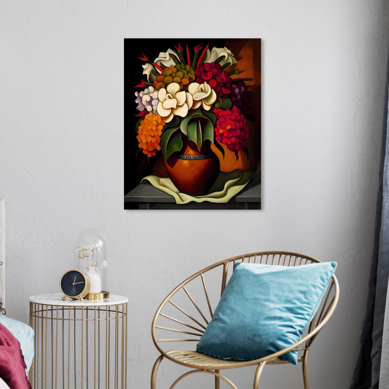 Jackalin " Mexican Flower Vase II ", 24" H x 20" W x 0.8" D