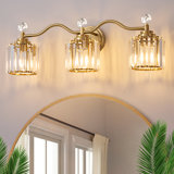 Emilion Dimmable Bathroom Vanity Light With Crystal Shade