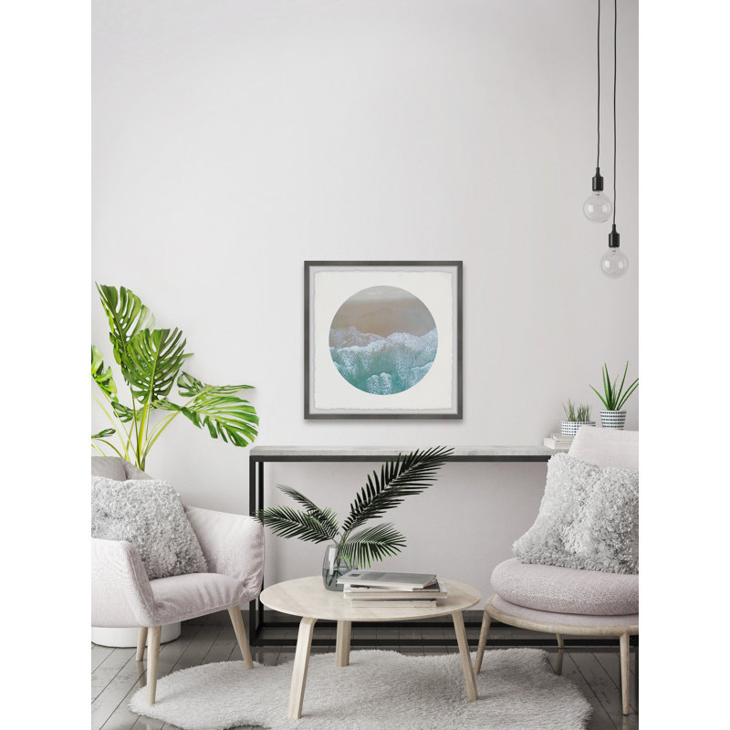 Circle Beach - Single Picture Frame Print, 81cm H x 81cm W x 3.81cm D