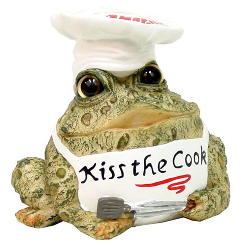 Statue de chef Chef Kiss the Cook, H 4,75 po x l 5,25 po x P 4,25 po, Brun