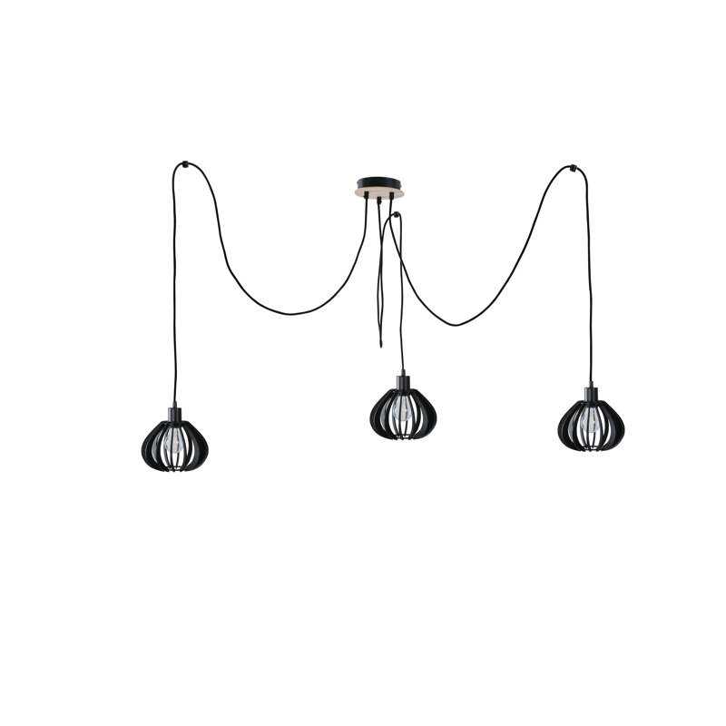 Parma 3 - Light Cluster Pendant, Black