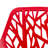 Red Color Side Chair with Chromed Legs