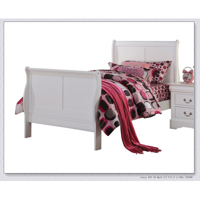 White Full Sleigh Bed