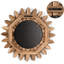 Boho - ensemble de 2 miroirs muraux décoratifs en bois rustique 12 po