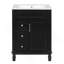 Meuble-lavabo 24 po avec lavabo en céramique, petite armoire de salle de bain, armoire moderne avec 2 tiroirs et tablette réglable-1648930608