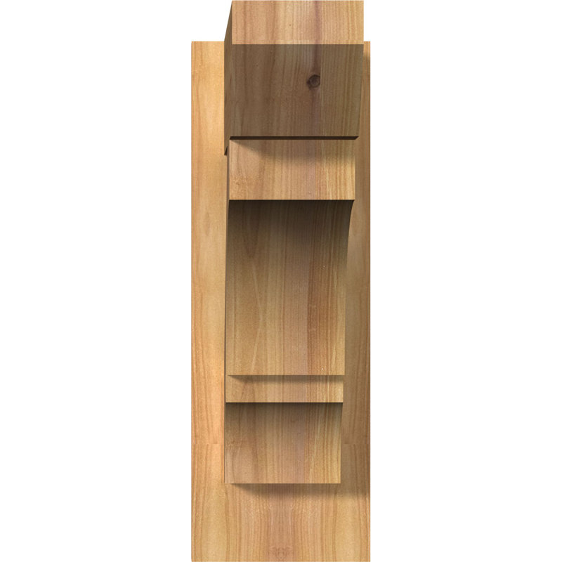 Persienne balboa à lattes en bois rustique, P 16 po x H 16 po, Cèdre rouge occidental l 7 1/2 po (lisse)