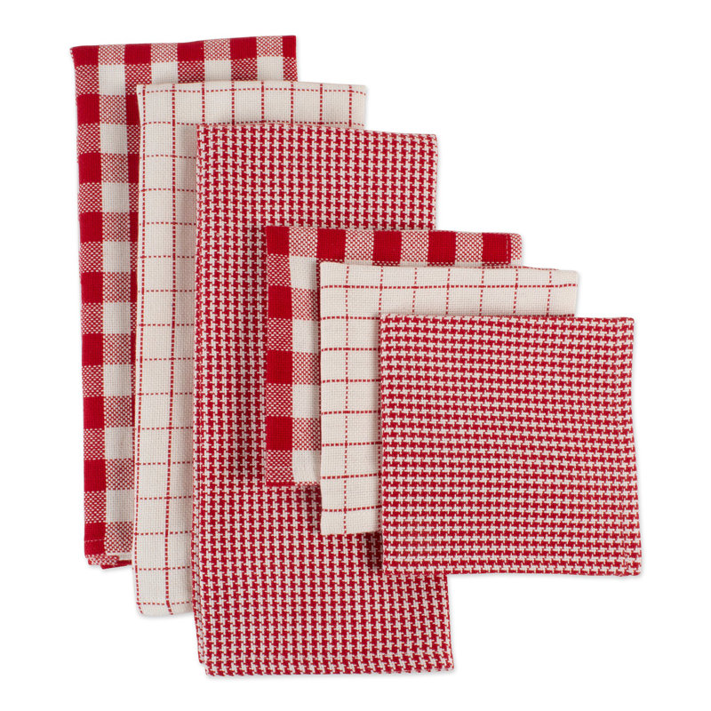 Cotton Checkered Waffle Dish Cloth Kitchen Towel