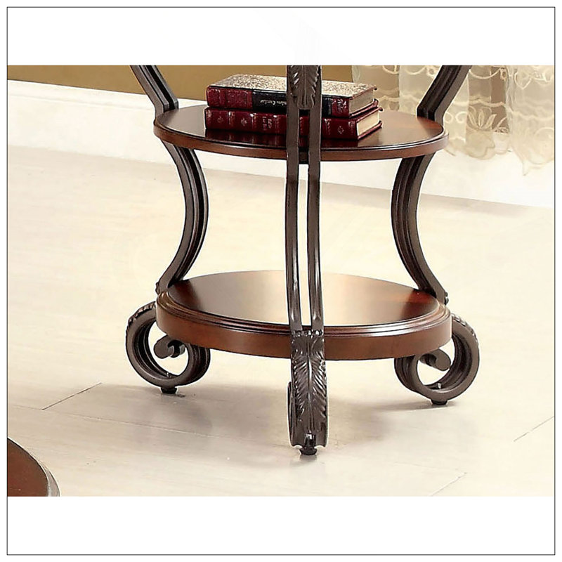 Meuble de salon de style traditionnel en cerisier brun 1 pièce