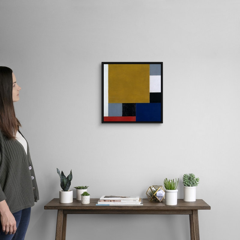 Composition 22, 1922 Theo van Doesburg, reproduction d'art sur toile, H 18 po x l 18 po x P 1,75 po, Cadre noir