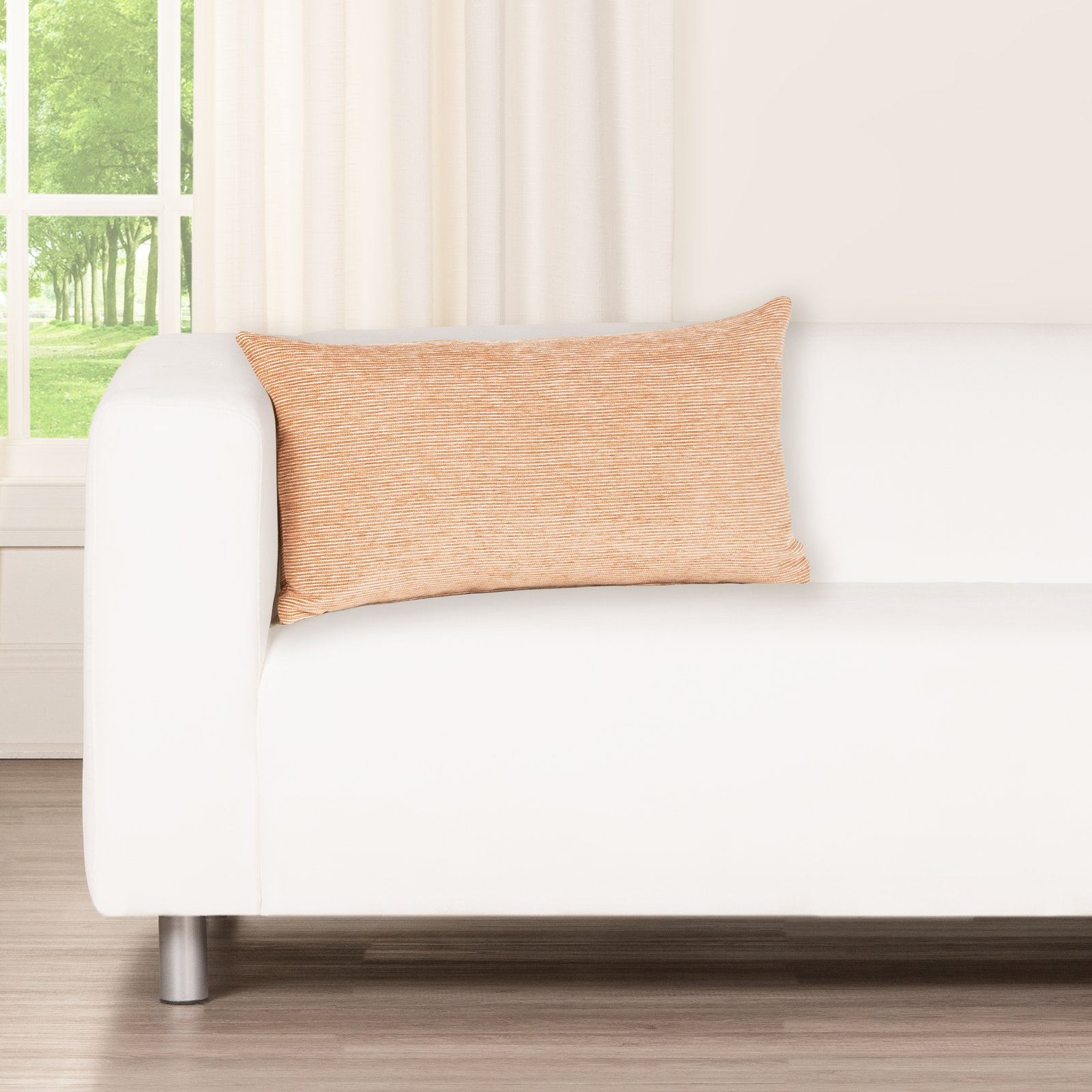 Barnaby Throw Pillow, 36" x 14", Shell, Polyfill