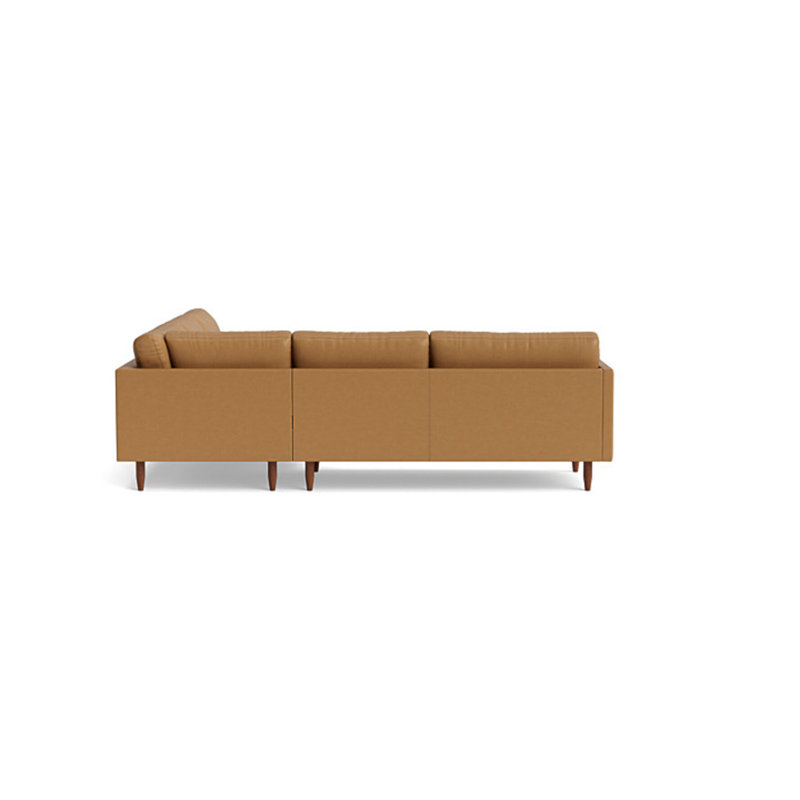 Skinny Fat Leather Sectional, Right Hand Facing, Leather - Butterscotch