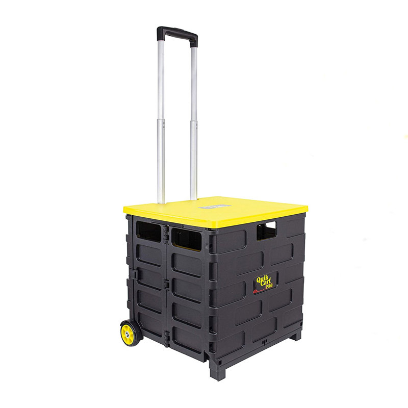 120 Lb. Capacity Foldable Hand Truck Dolly, Yellow