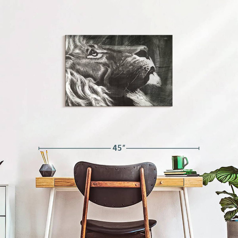 Brampt Chalk Lion, 20" H x 30" W