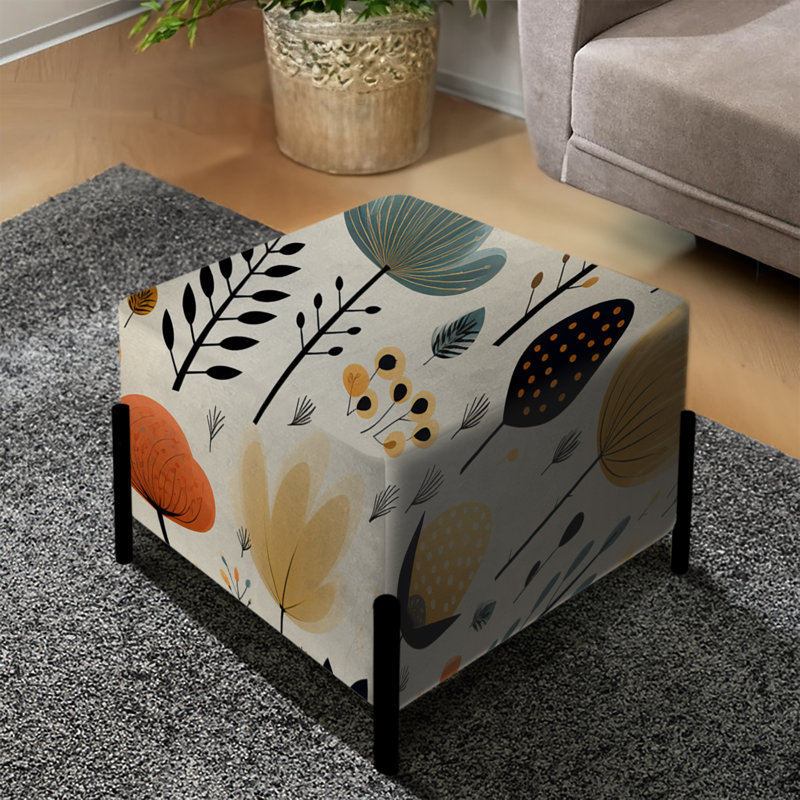 Nordic Simplicity Floral Charm - repose-pieds carré floral