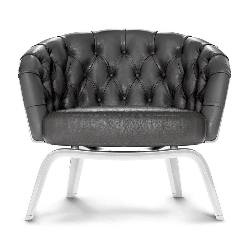 Tissu en similicuir glacé Abbeyshea par The Yard, Ardoise