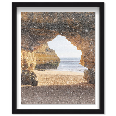 Portail côtier III Shadowbox Paysage et Nature, impression avec reflets de poussière de diamant par Oliver Gal