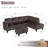 3-piece Flannelette  Modular Sectional Sofa-1748871014-1748871012