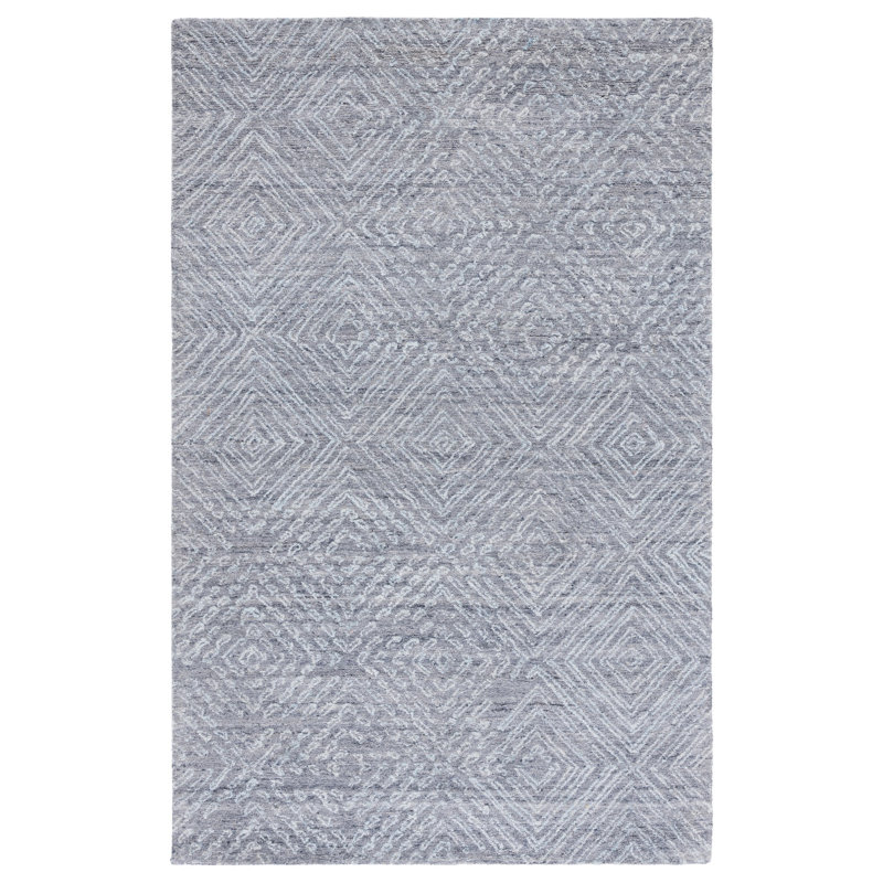 Abstract Hand Tufted Performance Geometric Rug, Rectangle 2' x 3'