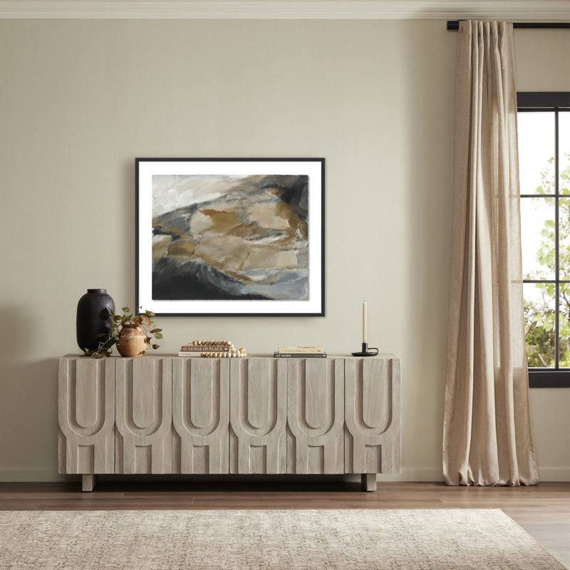 Pinnacle Framed Painting, Black Maple Paper Single Picture Framed, 33.5" H x 40" W