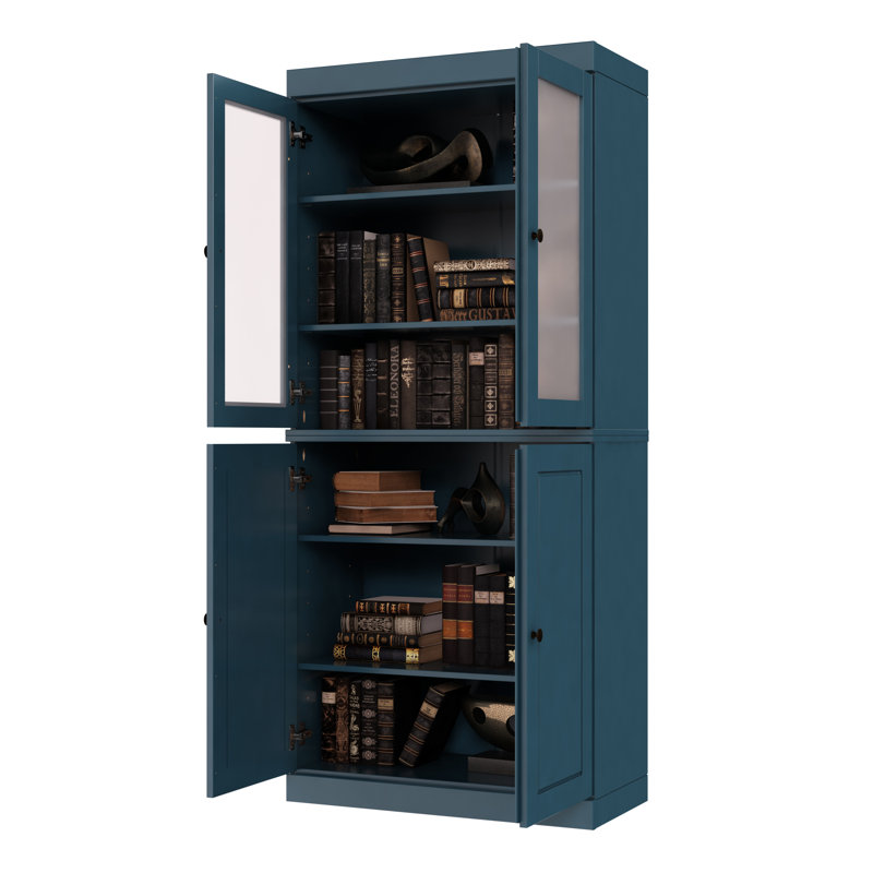 Bibliothèque à 6 tablettes Vananh, Bleu sarcelle