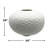 14" Decorative Handmade White Round Patterned Glass Vase