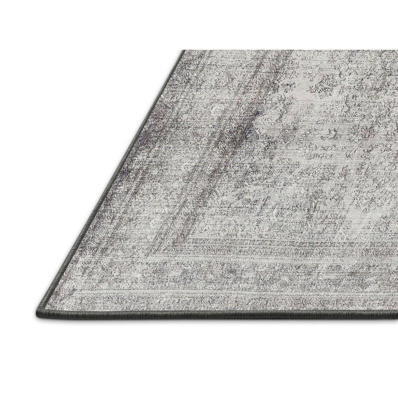 Tapis gris/brun clair traditionnel, Rectangle 5 pi x 7 pi