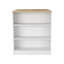 Kitchen Counter Dining Table ,Two Legs, Three Side Shelves