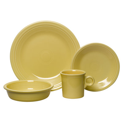 Fiesta Dinnerware 4-Piece Place Setting Set, Service for 1