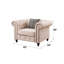 Assise en lin beige avec coussin décoratif - siège à assise en mousse D25