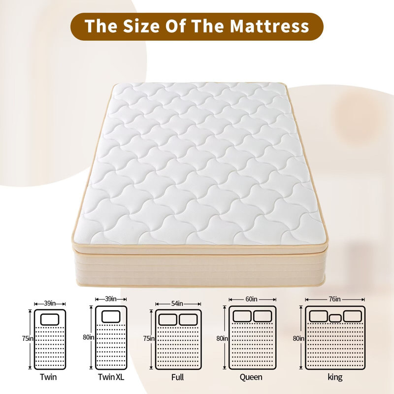 Mattress [Upgraded Strengthen],10 Inch Gel Memory Foam Hybrid Mattress in a Box with Independent Pocket Spring, Extra Edge Support, Medium Firm, Back Pain Pressure Relief