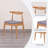 Set Of 2 Rubberwood Dining Chairs With Backrest And Comfort Cushions