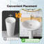 Lavabo de salle de bain en porcelaine vitreuse en U 32 "avec trop-plein 32"