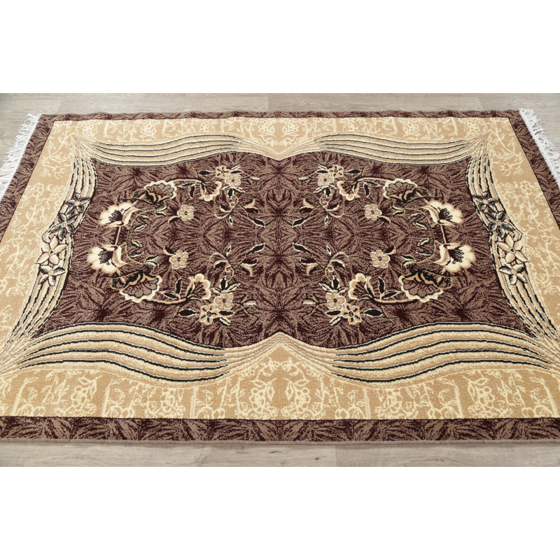 Tapis de zone brune/noir turc oriental Boulton