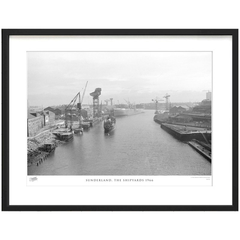 Sunderland, The Shipyards 1966 by Francis Frith - Single Picture Frame Print, 45cm H x 60cm W x 2.3cm D