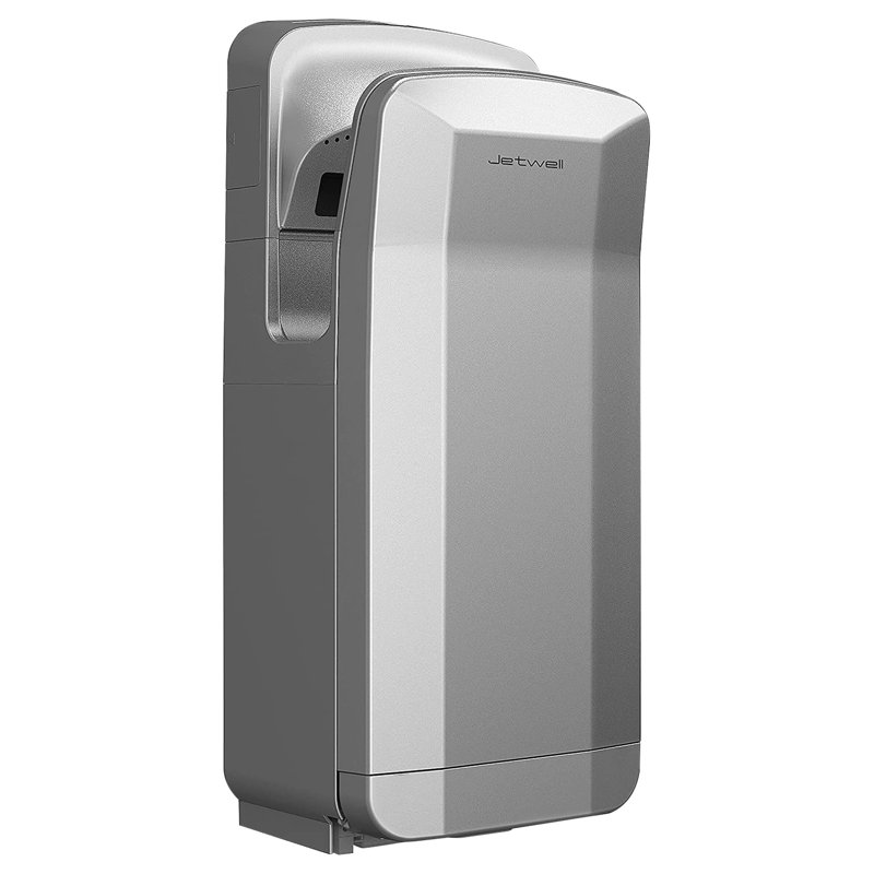 JETWELL Silver ABS Vertical High-Speed Hand Dryer with HEPA Filter