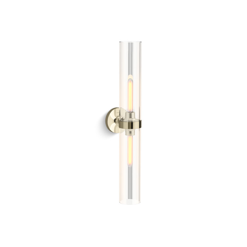 Purist 29-1/2 In. Two-Light Sconce, French Gold