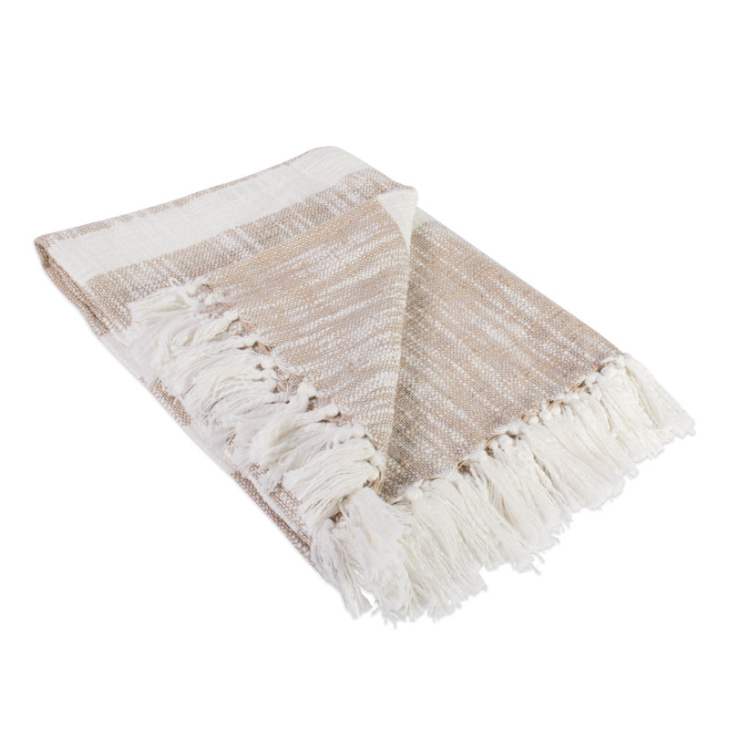 Jeté en coton Slub, Taupe