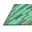 Tapis bleu / vert en laine et en polyester tissé à la machine 7 pi x 10 pi Southwestern