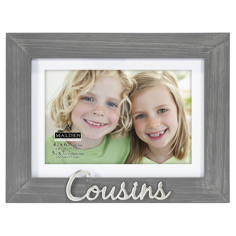 Gray Wood Embossed Picture Frame