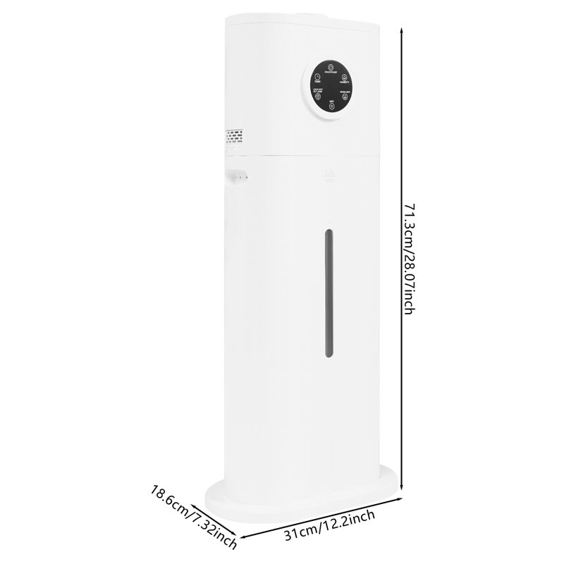 9L/2.3Gal Large Top Fill Cool Mist Humidifier With Essential Oils Remote Control
