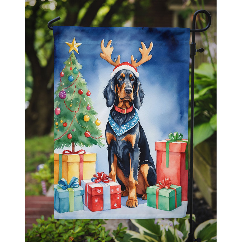 Drapeau de Noël renne de jardin, Setter Gordon