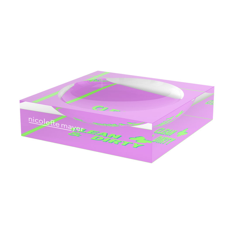 Decorative Tray, Lime Lilac, 6"W x 6"D x 2"H
